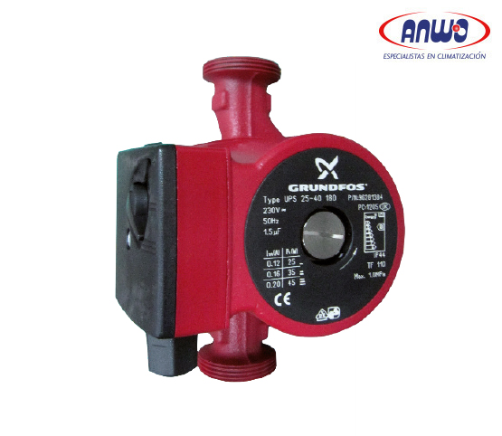 BOMBA GRUNDFOS CIRCULADORA ROTOR HUMEDO UPS 25-50 180