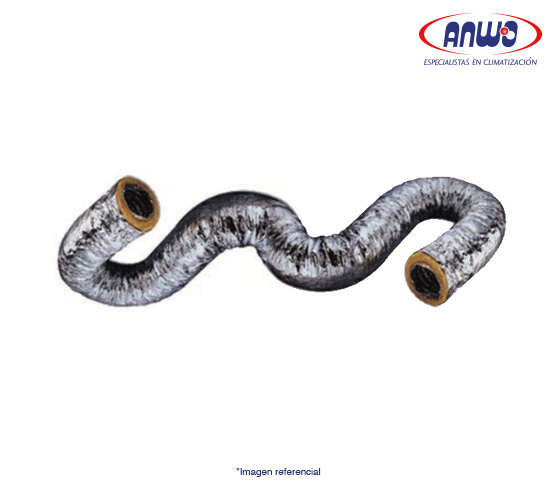 DUCTO FLEXIBLE ALUMINIO 10 LARGO 7.6MTS.