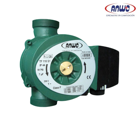 BOMBA ANWO CIRCULADORA ROTOR HUMEDO A 80/180XM UNION 1.1/4 220V KIT
