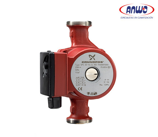 BOMBA GRUNDFOS CIRCULADORA ROTOR HUMEDO UPS 25-60 N 180 1X230V 50HZ 9H