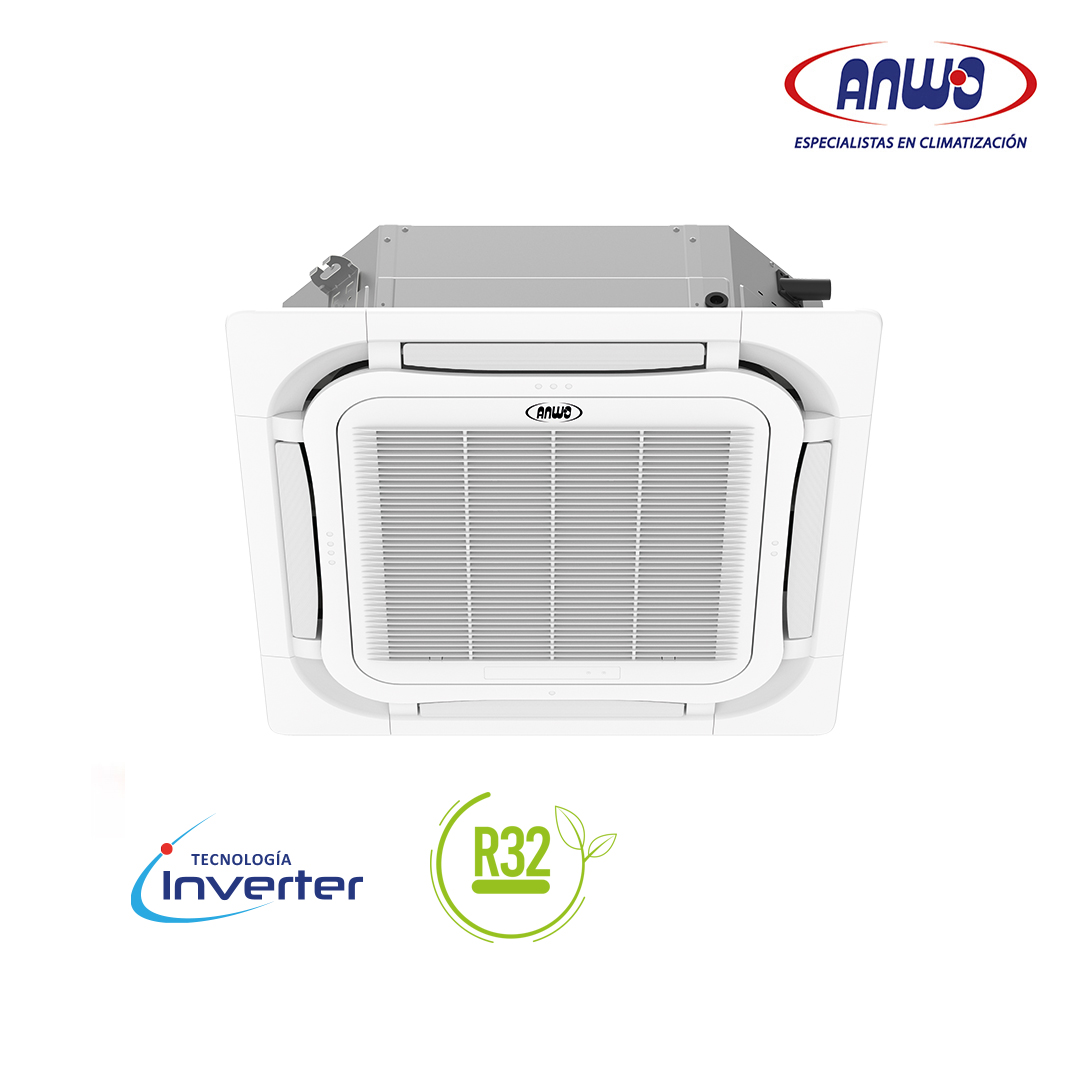 AIRE ACONDICIONADO SPLIT CASSETTE 8 VIAS 18.000 BTUH INVERTER R32