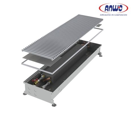 CONVECTOR PISO 30X250 REJILLA ALUMINIO DARK BRONZE