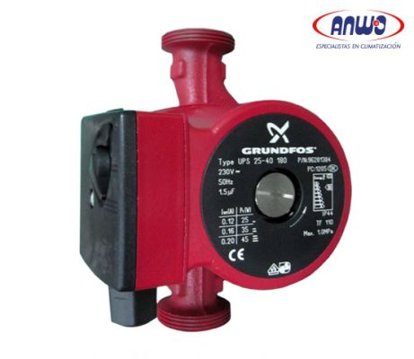 BOMBA GRUNDFOS CIRCULADORA ROTOR HUMEDO UPS 32-100 N 180 1X230V 50HZ 9H