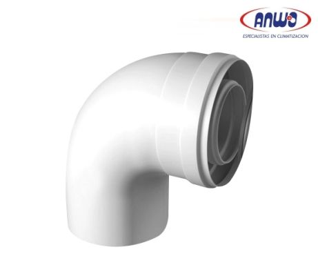CODO 90° DIAM. 60/100 CALEFÓN CONDENSACION