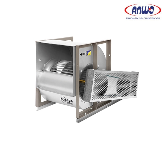 VENTILADOR CENTRIFUGO DOBLE ASP CON ALABE HACIA DELANTE A TRANSMISION MOTOR 30HP...