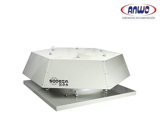 VENTILADOR HELICOIDAL DE TEJADO HELICE PLASTICA BASE PLANA MOTOR 380V 1380RPM QM...