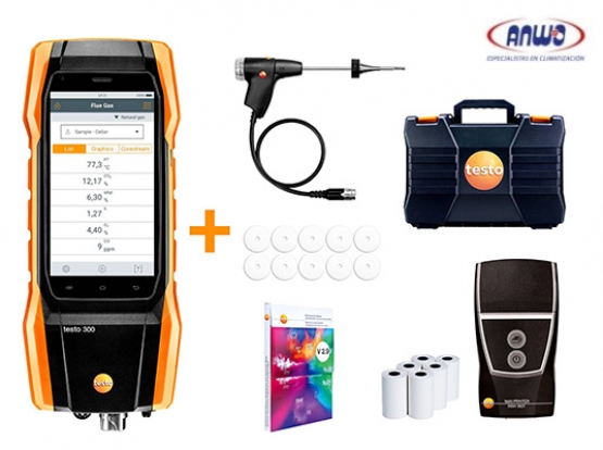 ANALIZADOR DE COMBUSTION TESTO 300 (CON IMPRESORA). SET 13