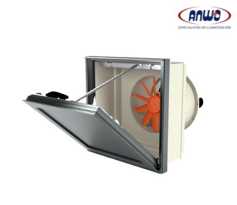 VENTILADOR HELOCIDAL CON COMPUERTA