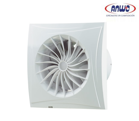 EXTRACTOR DE AIRE BAÑO 2 VELOCIDADS SILENCIO ASPEN 2V 100H LUZ P. TIMER S.HUMED...