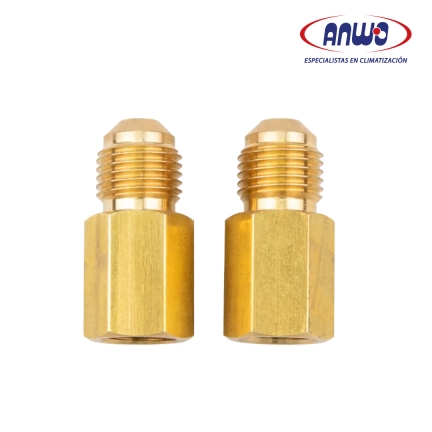 ADAPTADOR MANGUERAS REFRIGERACION 5/16 A 1/4 SAE