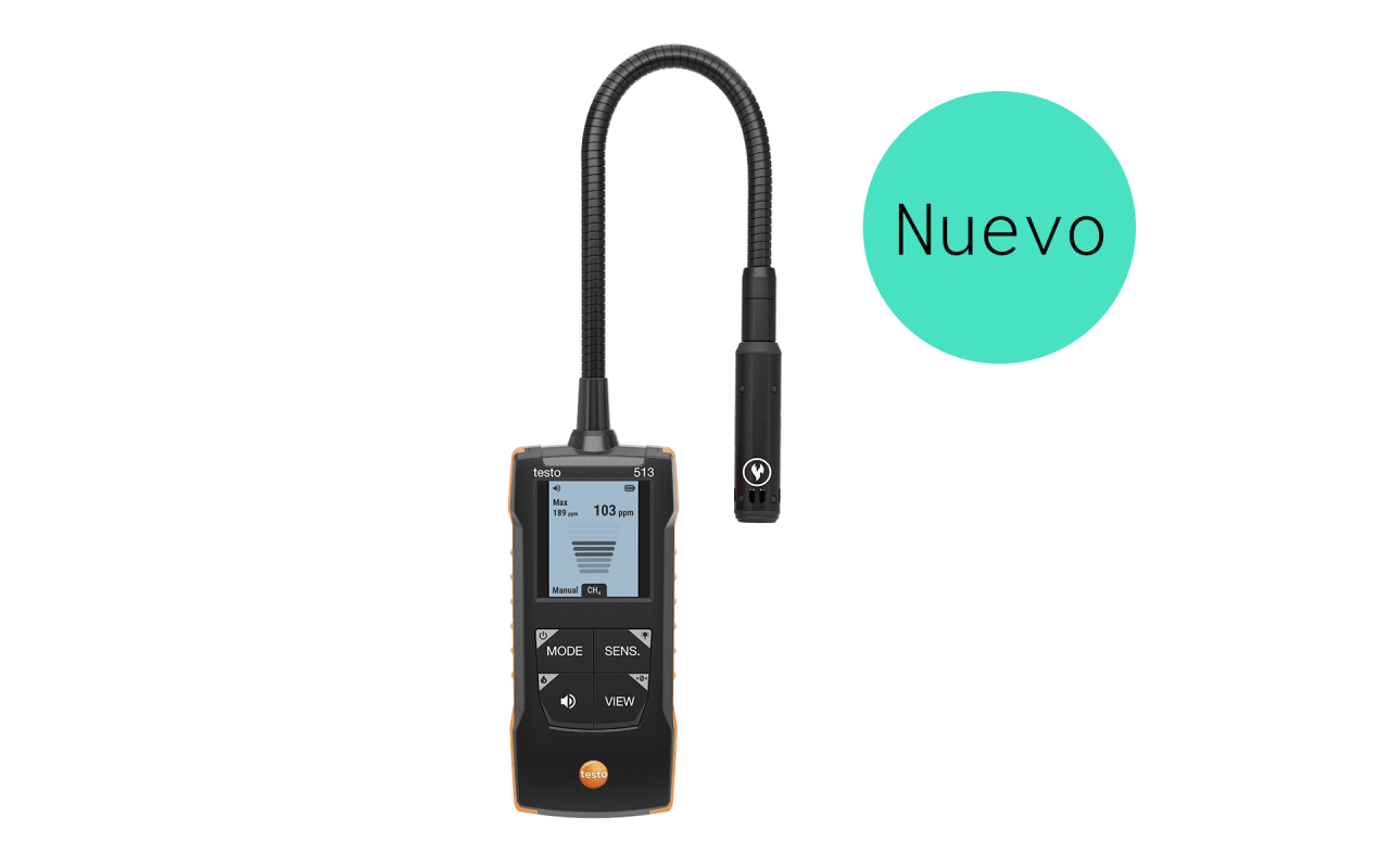 DETECTOR DE FUGAS DE GAS TESTO 513